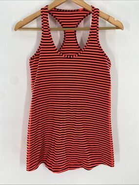 Lululemon Orange and Navy Blue Athletic Tank Top Size XXS Gently Used